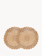 Load image into Gallery viewer, Jute Flower Placemat (Set of 2)