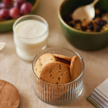 Load image into Gallery viewer, Fluted Glass Storage Jars - set of 3