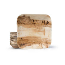 Load image into Gallery viewer, Palm Leaf Square Plates 9" Inch (Set of 100/50/25)