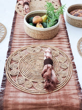 Load image into Gallery viewer, Tie Dye Cotton Table Runner - Brown