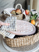 Load image into Gallery viewer, Bread Warmer & Basket Gift Set with Tea Towel - Flower