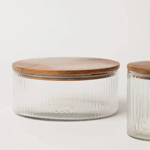 Load image into Gallery viewer, Fluted Glass Storage Jars - set of 3
