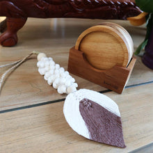 Load image into Gallery viewer, Seashell Tassel, Beach Home Decor, Boho Shell Tassel Hanging Chain, Leafy
